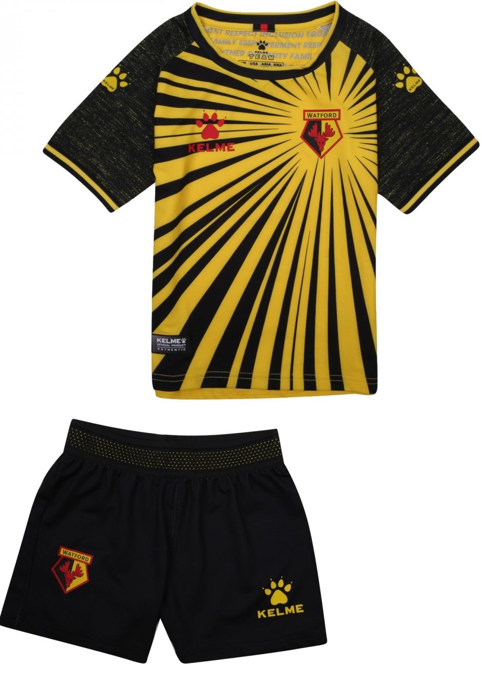 Kit infantil oficial Kelme Watford 2020 2021 I jogador